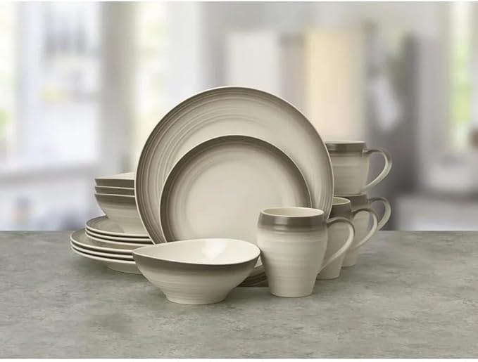 Ceramic 16-Piece Dinnerware Set Service for 4 Tableware Set of Plates Dinner Sets Plate Dish Bar