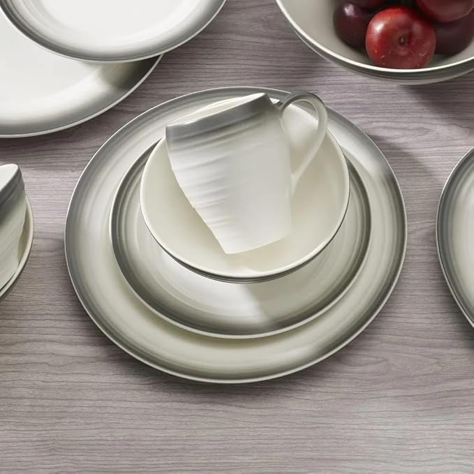 Ceramic 16-Piece Dinnerware Set Service for 4 Tableware Set of Plates Dinner Sets Plate Dish Bar